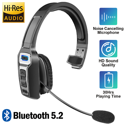 #ad #ad Wireless Trucker Bluetooth Headset With Noise Cancelling Mic For Phones PC $46.99