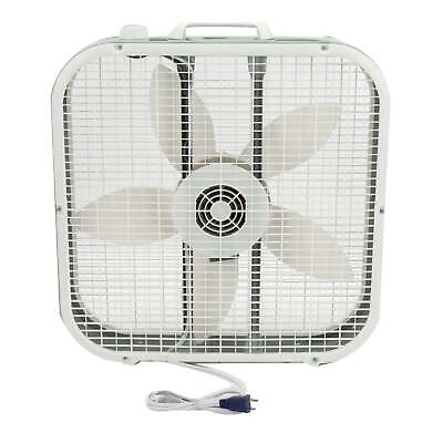 #ad Cool Colors 20quot; Box Fan with 3 Speeds B20200 White 22.5quot; High New $23.00