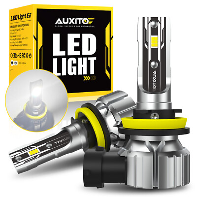 #ad AUXITO H11 LED Headlight 6500K Low Beam Bulbs Conversion Kit Clear Bright White $15.99