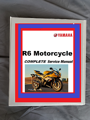 #ad 2007 Yamaha R6 motorcycle workshop service manual binder $34.31