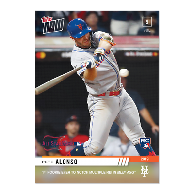 #ad 2019 Topps Now Pete Alonso RC #496 1st Rookie Multiple ASG All Star Game RBI PS $9.75