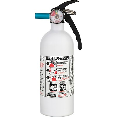 #ad Kidde Fire Extinguisher 5B:C 3 1 4quot;Wx3 1 4quot;Lx11 7 10quot;H White 21006287MTL $31.90