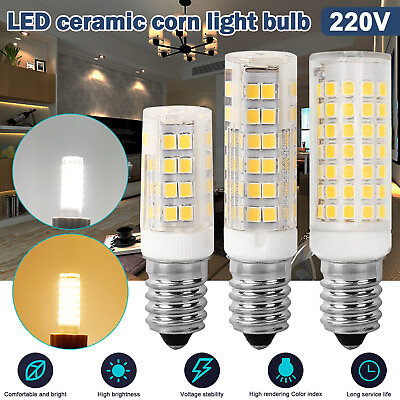 #ad 7W 9W 10W 110V 220V E14 LED Corn Bulb Light Ceiling Daylight Ceramics Lamp $7.40