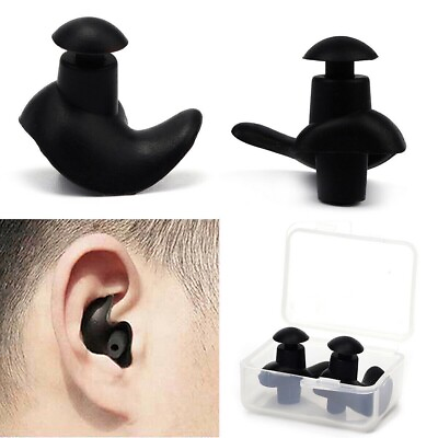 5 Pairs Soft Silicone Ear Plugs For Swimming Sleeping Anti Snore Reusable USA $5.76