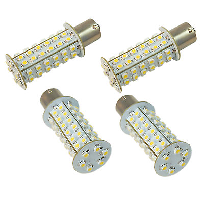 #ad 4x BA15s 66 SMD3528 LED Bulb Warm White for 1156 1141 Truck RV Trailer Camper $37.45