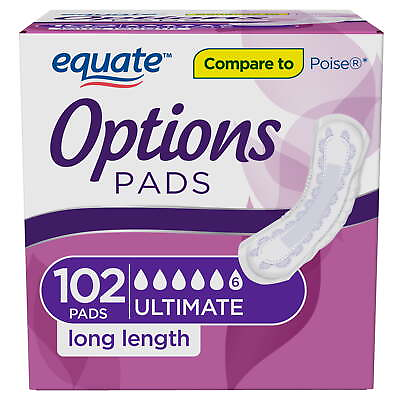 #ad #ad Options Women#x27;s Incontinence Pads Ultimate Absorbency Long Length 102 Count $18.74