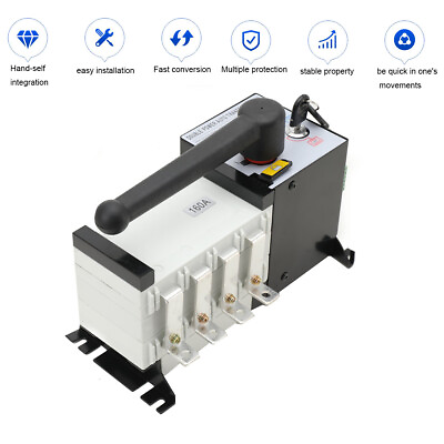 #ad Automatic ATS Changeover Transfer Switch Insulation Type Dual Power 400V 4P 160A $99.00