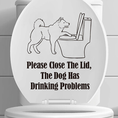 #ad Funny Toilet Sticker Bathroom Home Sign Stickers Waterproof Home Decals 1PC AU $6.53