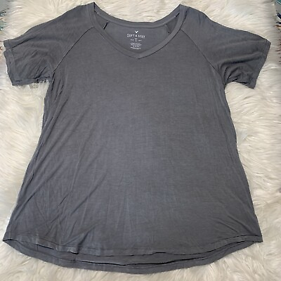 #ad American Eagle Soft amp; Sexy Top Gray Short Sleeve Tee Women’s Medium T shirt $11.97