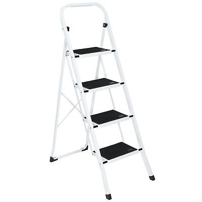 #ad 4 Steps Ladder Folding Anti Slip Safety Tread Industrial Home Use 300Lbs Load $47.58