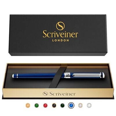#ad Midnight Blue Rollerball Pen Stunning Blue Lacquer Luxury Pen Chrome Finish... $47.37