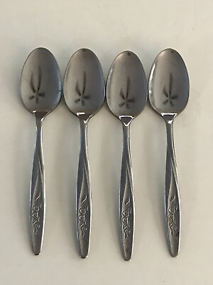 #ad Superior Stainless USA International Silver Radiant Rose 4 Teaspoons $14.77