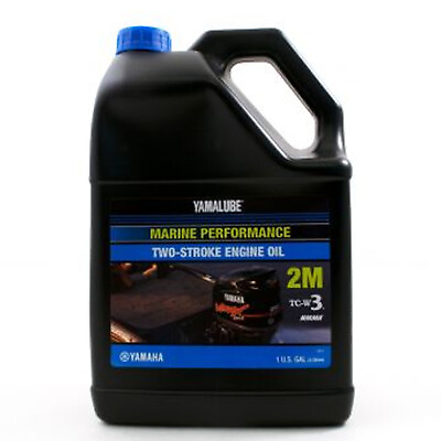 #ad Yamaha New OEM Yamalube 2M Marine 2 Stroke Engine Oil Gallon LUB 2STRK M1 04 $42.94