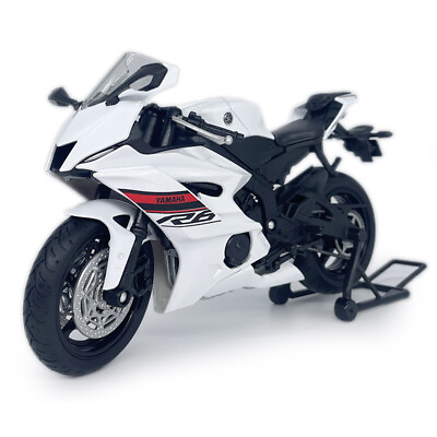 #ad 1:12 Scale Yamaha YZF R6 Motorcycle Model Diecast Toy Motorcycle Kids Gift White $29.91