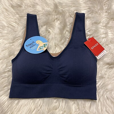 #ad #ad Spanx Small Bra Blue Tan Breast Of Both Worlds Reversible Comfort Wireless NWT $29.99