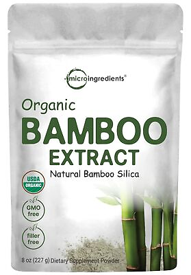 #ad Micro Ingredients Organic Bamboo Extract Powder 8 Ounce 1 Year Supply Ric... $36.95