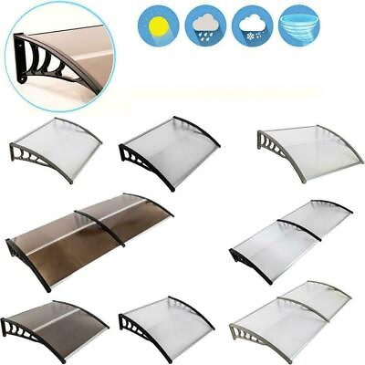 #ad Outdoor 40x120quot; 80quot; 40quot; 32quot;Door Window Awning PC Hollow Sheet Shade Cover Canopy $46.29