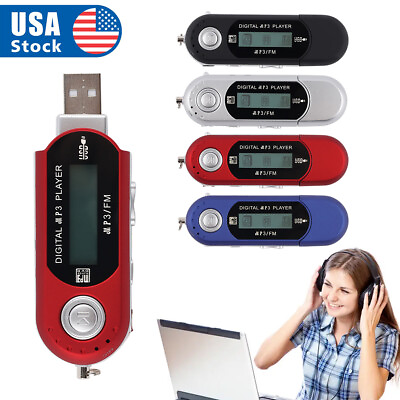 #ad USB Portable Digital MP3 Music Player LCD Screen Support 32GB TF Card amp;FM Radio $11.69