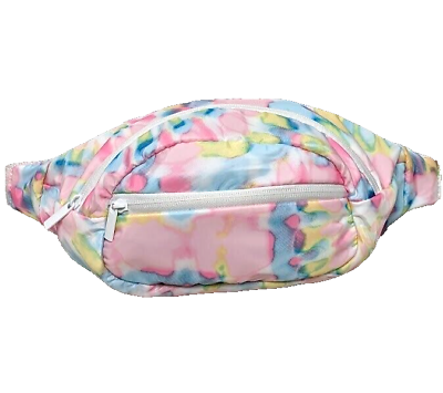 #ad Watercolor Fanny Pack Cute Waist Bum Bag Multicolor Colorful Insulated Art NWT $8.98