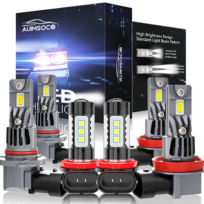 #ad Front 6pcs LED Headlight amp; Foglight Bulb White 6000K For Lexus IS350 2011 2015 $85.99