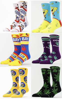 #ad Odd Soxs Compression Crew Socks Novelty Characters Cartoons Candy NWT $14.20