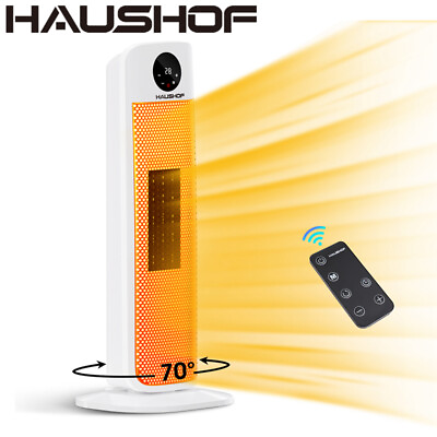 #ad HAUSHOF 1500W Tower Space Heater Digital Ceramic Heater Touchamp; Remote Control US $79.99