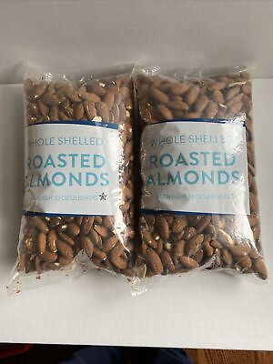 #ad 4 lbs 2x 2 Lbs Roasted Unsalted Whole Shelled California Almonds BB 12 24 $24.99