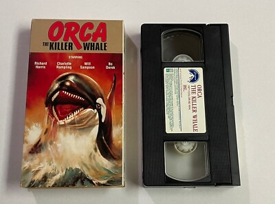 #ad Orca: The Killer Whale VHS 1992 Richard Harris Charlotte Rampling Bo Derek $14.99