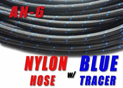 #ad AN 6 6 AN 6AN 3 8quot; Nylon Braided Stainless Steel Fuel Hose Line 8.7mm 1M E85 PL $24.53