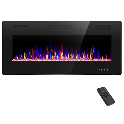 #ad 30#x27;#x27; Ultra Thin Electric Fireplace Wall Mounted amp; Recessed Fireplace Heater $139.99