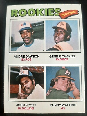 #ad 1977 Topps ROOKIE OUTFIELDERS Andre Dawson RC Expos #473 Baseball VG EX $24.00