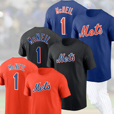 #ad SALE 30% Jeff McNeil #1 New York Mets 2024 Player Name amp; Number T Shirt $24.99
