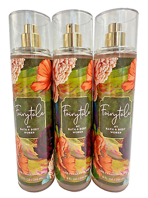 #ad Bath amp; Body Works LOT 3 Fairytale Fine Fragrance Mist 8 oz Vanilla Bean Amber $28.49
