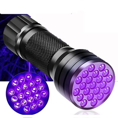 #ad UV 21 LED Flashlight Ultra Violet Tactical Black Light Mini Torch 395 Inspection $4.95