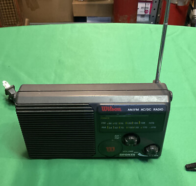 #ad VTG Wilson AM FM AC DC Radio Battery And Electric Tested Works $20.30