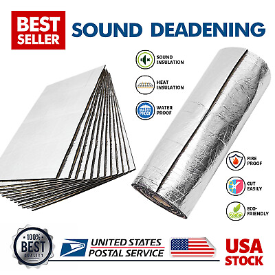#ad Automotive Sound Deadener Mat Heat Shield Insulation Door Trunk Noise Deadening $99.99
