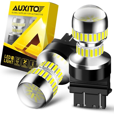 #ad AUXITO 3157 3156 LED Reverse Backup Light Bulbs 2800LM Super Bright 6000K White $13.29