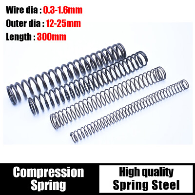 #ad Compression Spring Various Size 0.3 1.6mm Wire Dia amp; 300mm Length Pressure Small $2.62