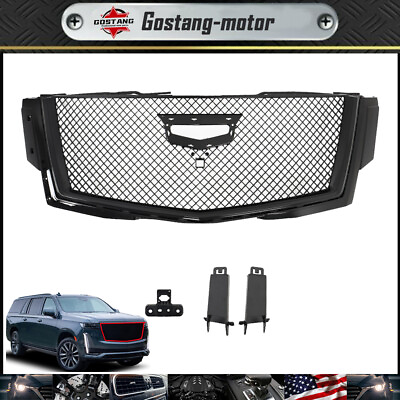 #ad For 2015 2020 Cadillac Escalade Black Mesh Front Bumper Grille Honeycomb Grill $527.82