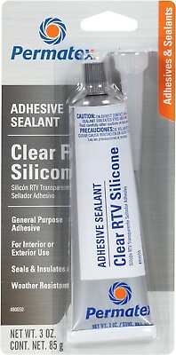 #ad Permatex 80050 Clear RTV Silicone Adhesive Sealant 3 oz $7.59