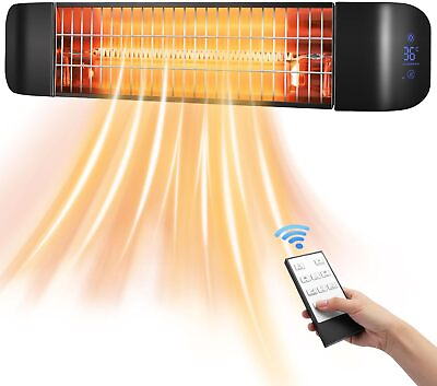 #ad 1500W Patio Heater Wall Mounted Infrared Electric IP65 Outdoor Remote Control US $84.69