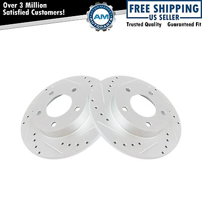#ad Performance Brake Rotor Drilled amp; Slotted Coated Rear Pair for Mazda $70.35