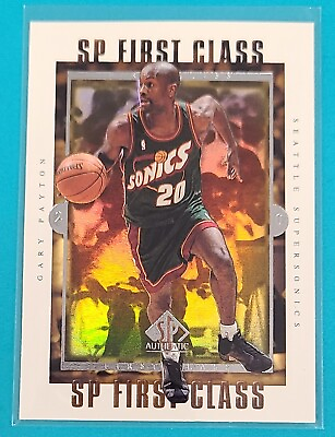 #ad 1999 00 SP Authentic First Class #FC3 Gary Payton Seattle BASKETBALL Card O8 $2.99