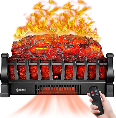 #ad Electric Fireplace Logs Inserts Heater with Infrared Remote Controller 5 Flame B $134.99