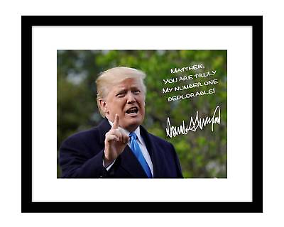 #ad President Donald Trump 8x10 Signed Photo Autographed Customized $10.99
