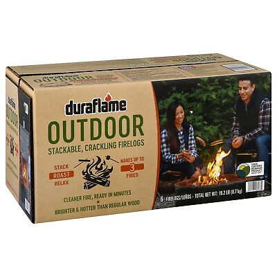 #ad Duraflame Outdoor Crackling Firelogs 6 Logs for up to 3 Campfires $28.05