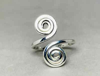 #ad 925 Sterling Silver Bandamp; Statement Meditation Ring Handmade Ring All Size q 81 $14.14