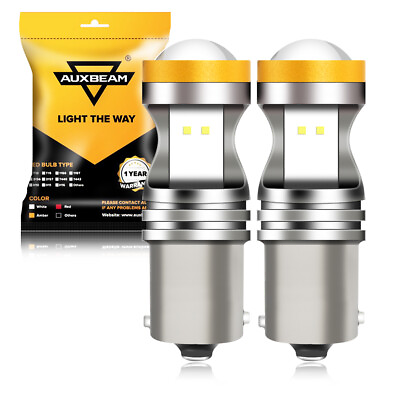 #ad AUXBEAM Bright LED 1156 P21W 7506 Reverse Backup Light White Bulbs 6000K $16.99