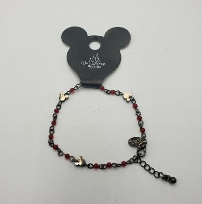 #ad Walt Disney World Parks Mickey Mouse Icon Metal Bead Bracelet Made in Korea $13.00