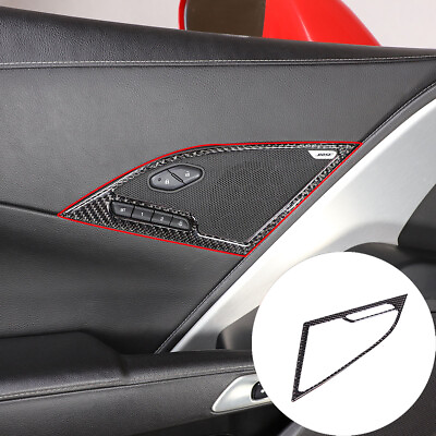 #ad Carbon Fiber Interior Door Horn Ring Trim For Corvette C7 14 19 US $12.99